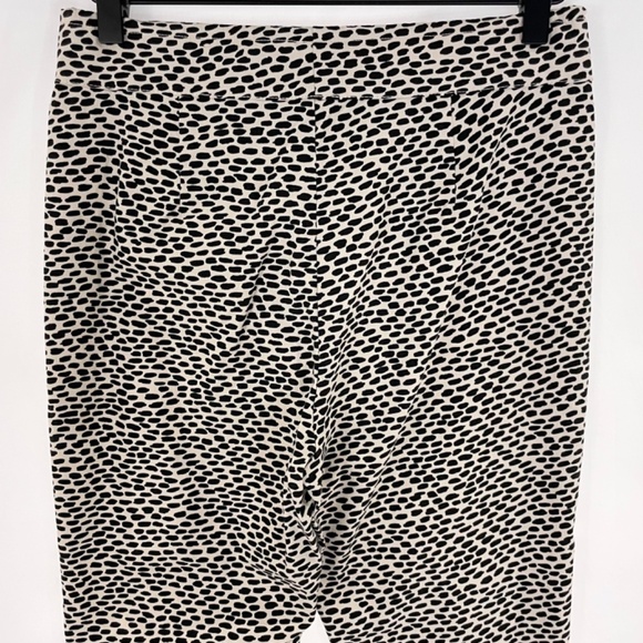 Who What Wear Animal Print High Rise Ankle Crop Skinny Pants Cream Black Size 8 - Picture 8 of 13